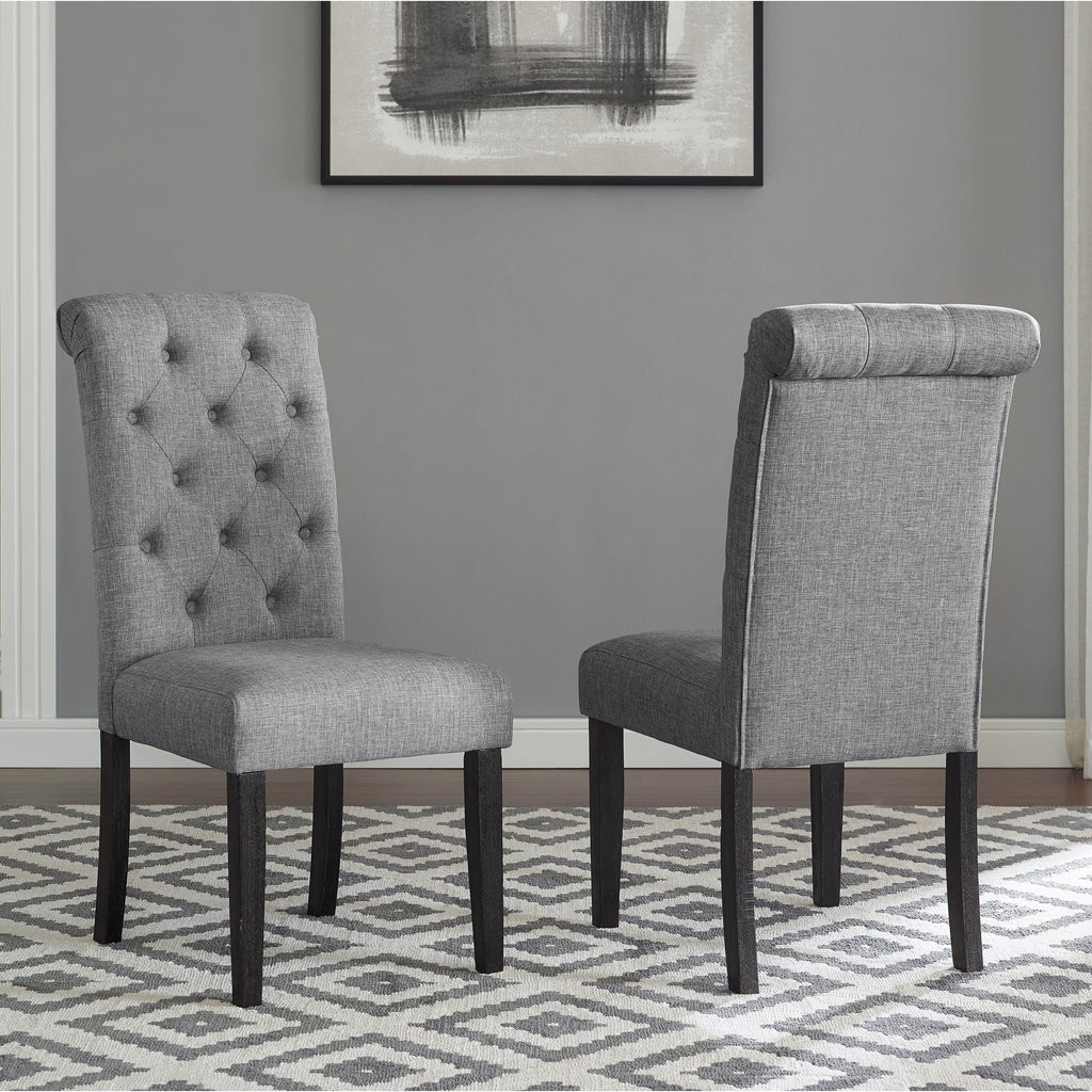 Chaise de salle à manger capitonnée en bois massif Leviton de Roundhill Furniture (lot de 2)