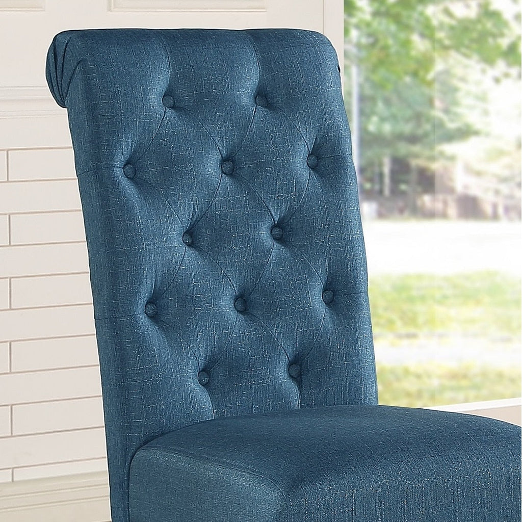 Chaise de salle à manger capitonnée en bois massif Leviton de Roundhill Furniture (lot de 2)