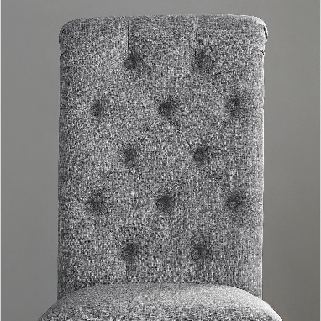 Chaise de salle à manger capitonnée en bois massif Leviton de Roundhill Furniture (lot de 2)
