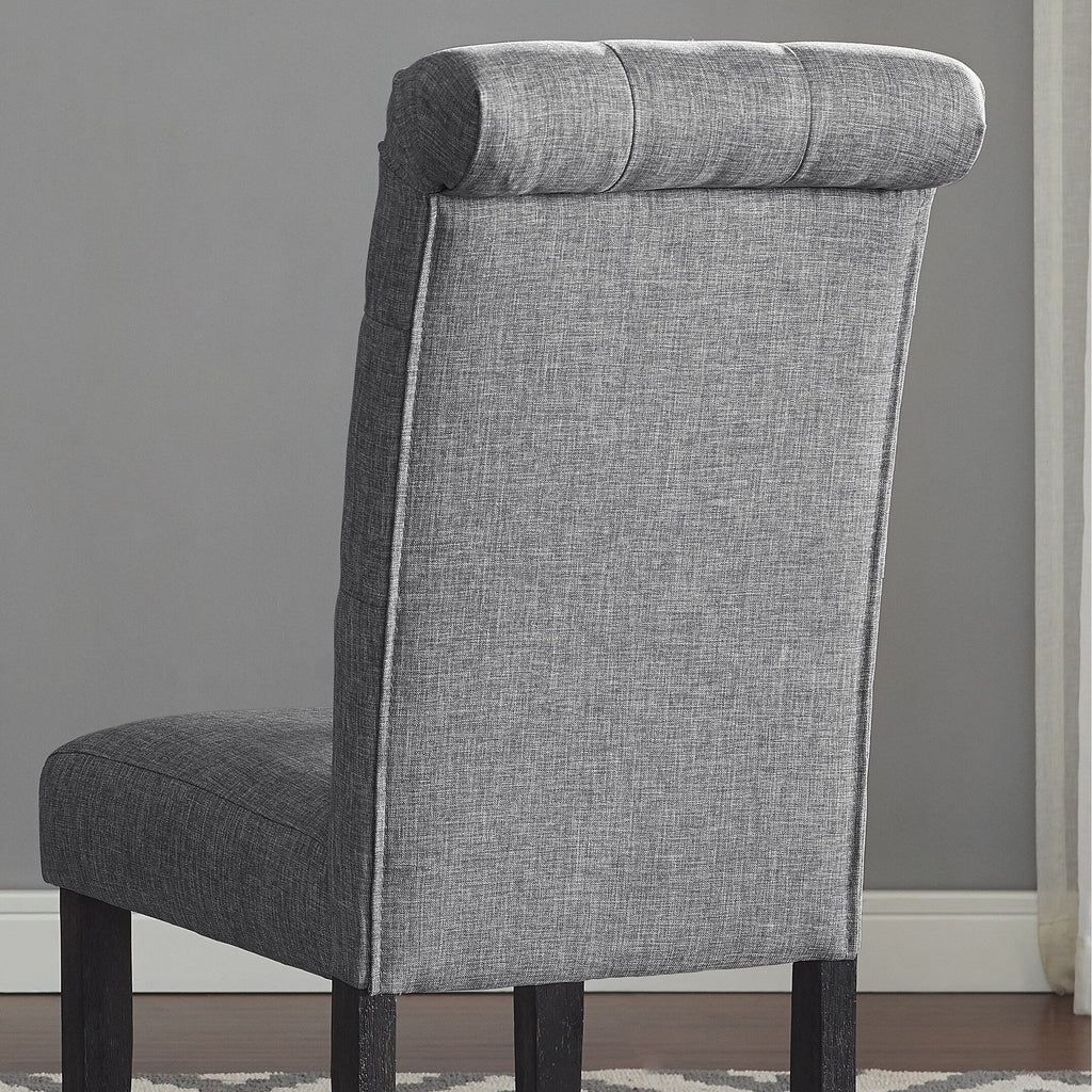 Chaise de salle à manger capitonnée en bois massif Leviton de Roundhill Furniture (lot de 2)