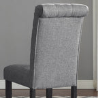 Chaise de salle à manger capitonnée en bois massif Leviton de Roundhill Furniture (lot de 2)