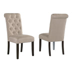 Chaise de salle à manger capitonnée en bois massif Leviton de Roundhill Furniture (lot de 2)