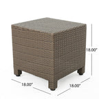 Ensemble de 3 chaises pivotantes d'extérieur Liam en osier avec coussin par Christopher Knight Home