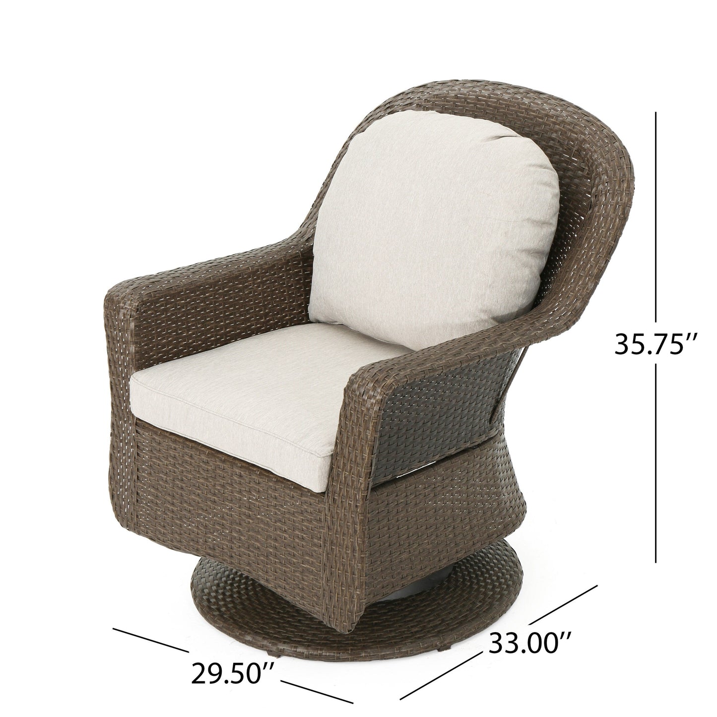 Fauteuil club d'extérieur en osier Liam (lot de 2) par Christopher Knight Home