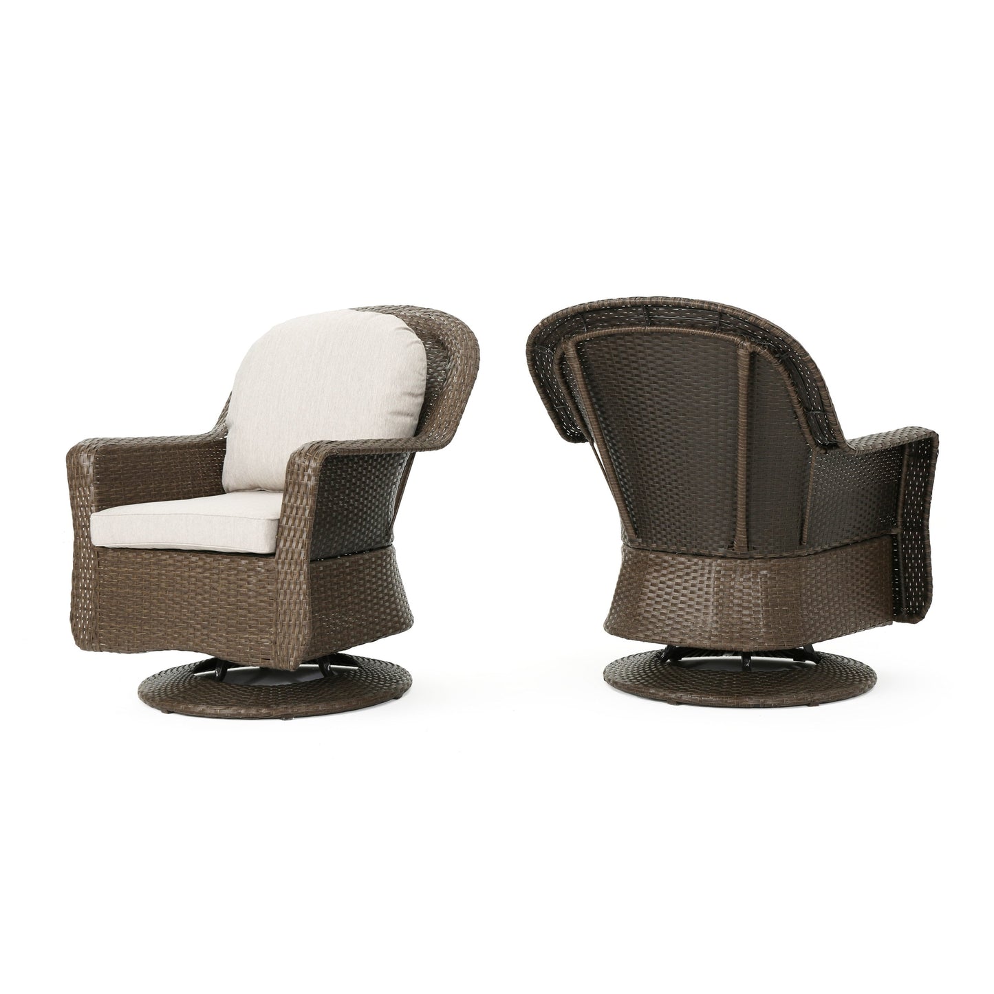 Fauteuil club d'extérieur en osier Liam (lot de 2) par Christopher Knight Home