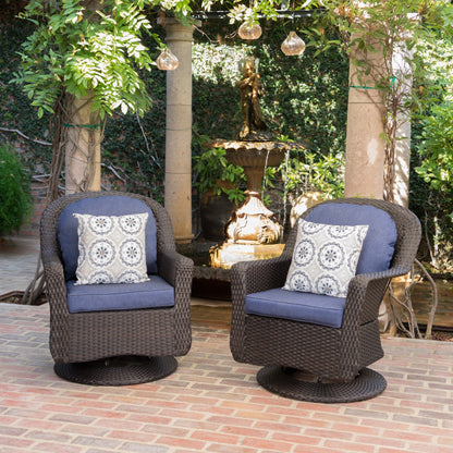 Fauteuil club d'extérieur en osier Liam (lot de 2) par Christopher Knight Home