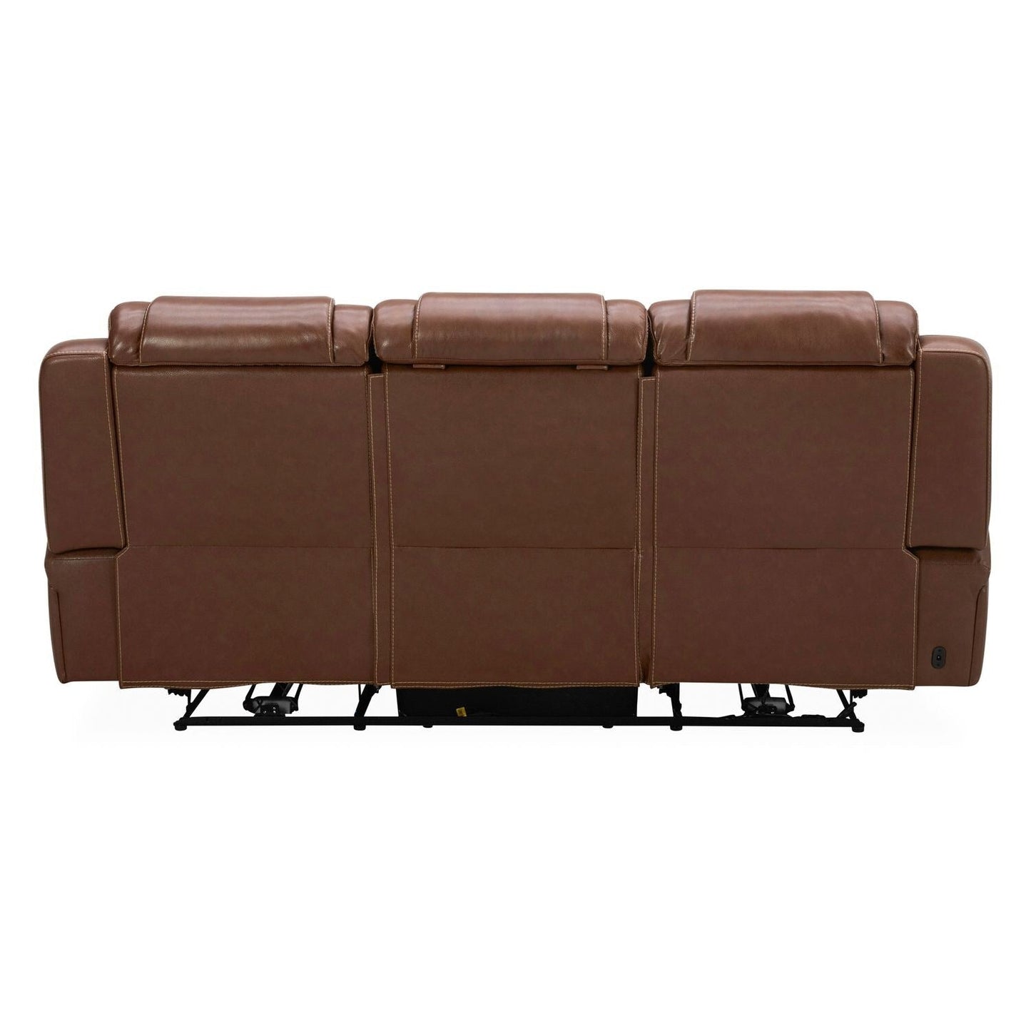 Canapé électrique Caswell de Liberty Furniture, cuir châtaignier - Largeur 91 x Profondeur 40 x Hauteur 42