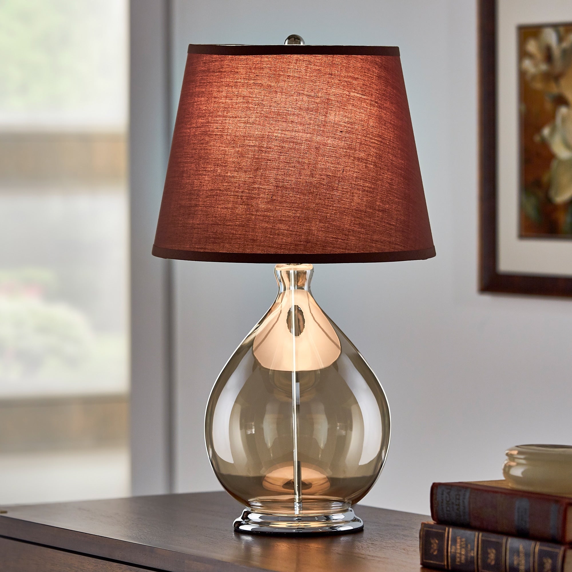Lampe de table en verre Liezen par iNSPIRE Q Modern
