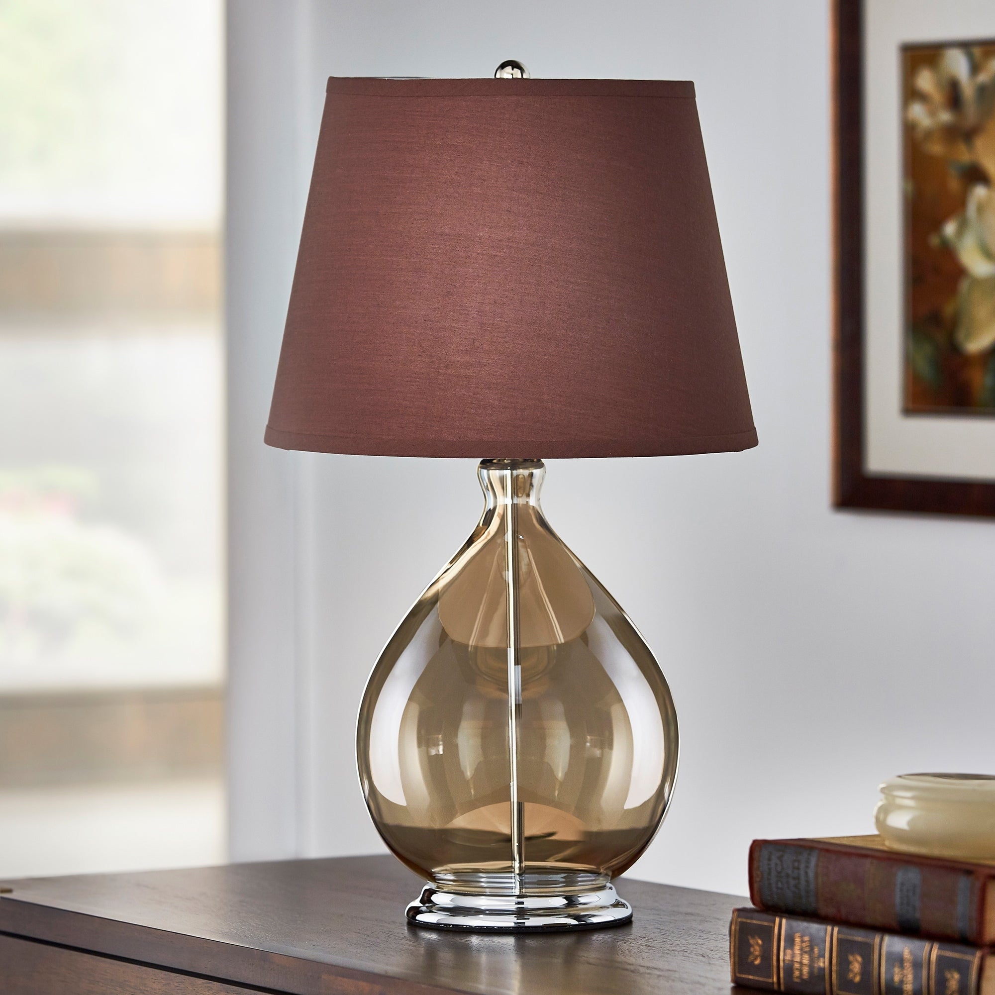 Lampe de table en verre Liezen par iNSPIRE Q Modern