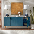 Buffet/buffet à quatre portes Lifestorey Tabaria du milieu du siècle