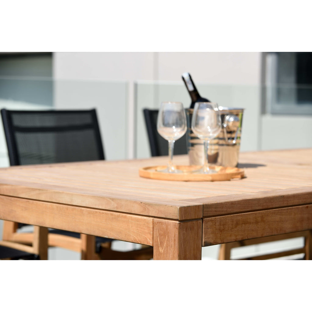 Ensemble de salle à manger de luxe LifestyleGarden 9 pièces en teck pour patio extérieur