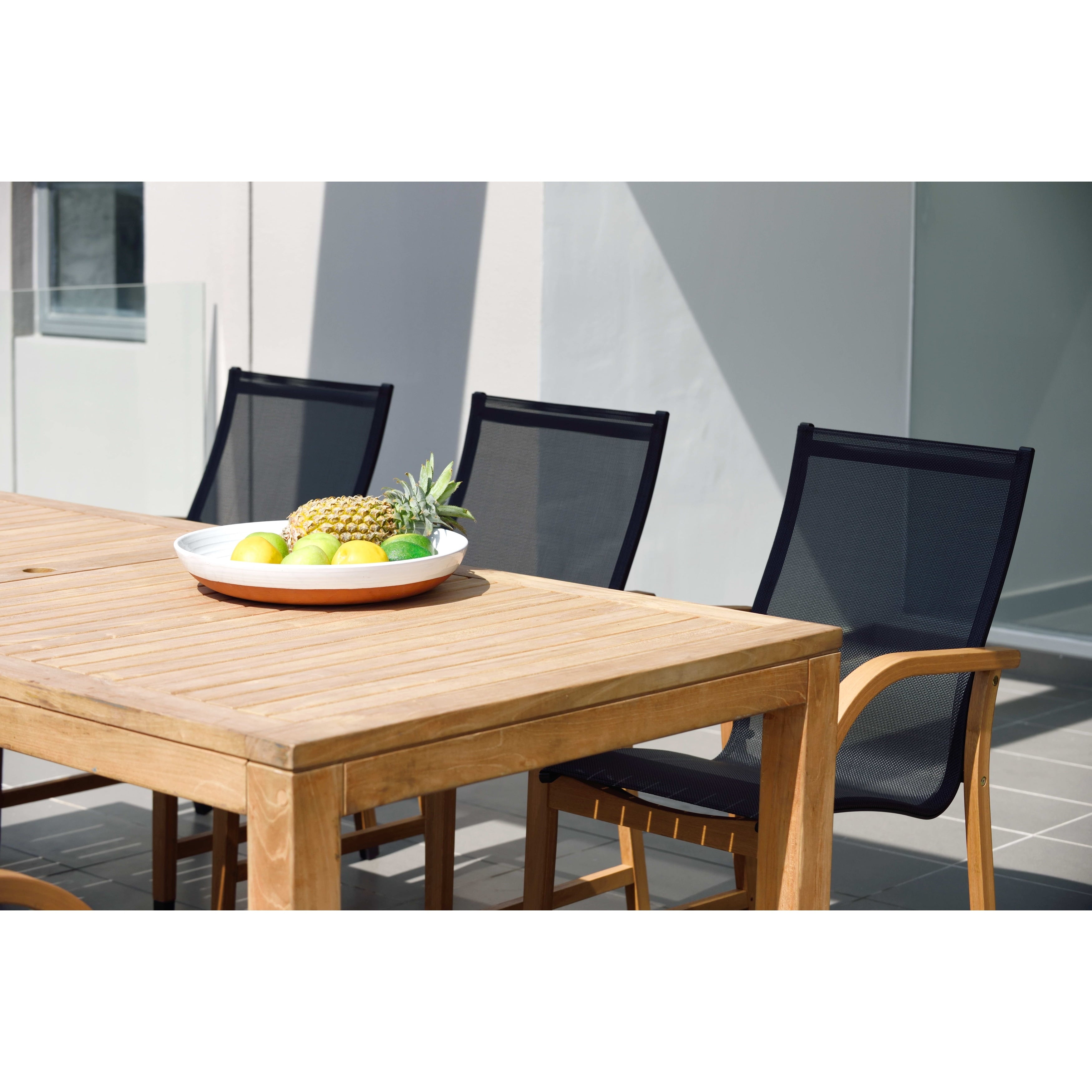 Ensemble de salle à manger de luxe LifestyleGarden 9 pièces en teck pour patio extérieur