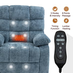 Fauteuil inclinable releveur à massage thermique, double moteur, position infinie, jusqu'à 350 lb, grands fauteuils inclinables électriques releveurs