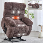 Fauteuil inclinable releveur à massage thermique, double moteur, position infinie, jusqu'à 350 lb, grands fauteuils inclinables électriques releveurs