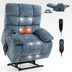 Fauteuil inclinable releveur à massage thermique, double moteur, position infinie, jusqu'à 350 lb, grands fauteuils inclinables électriques releveurs