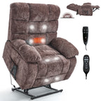Fauteuil inclinable releveur à massage thermique, double moteur, position infinie, jusqu'à 350 lb, grands fauteuils inclinables électriques releveurs