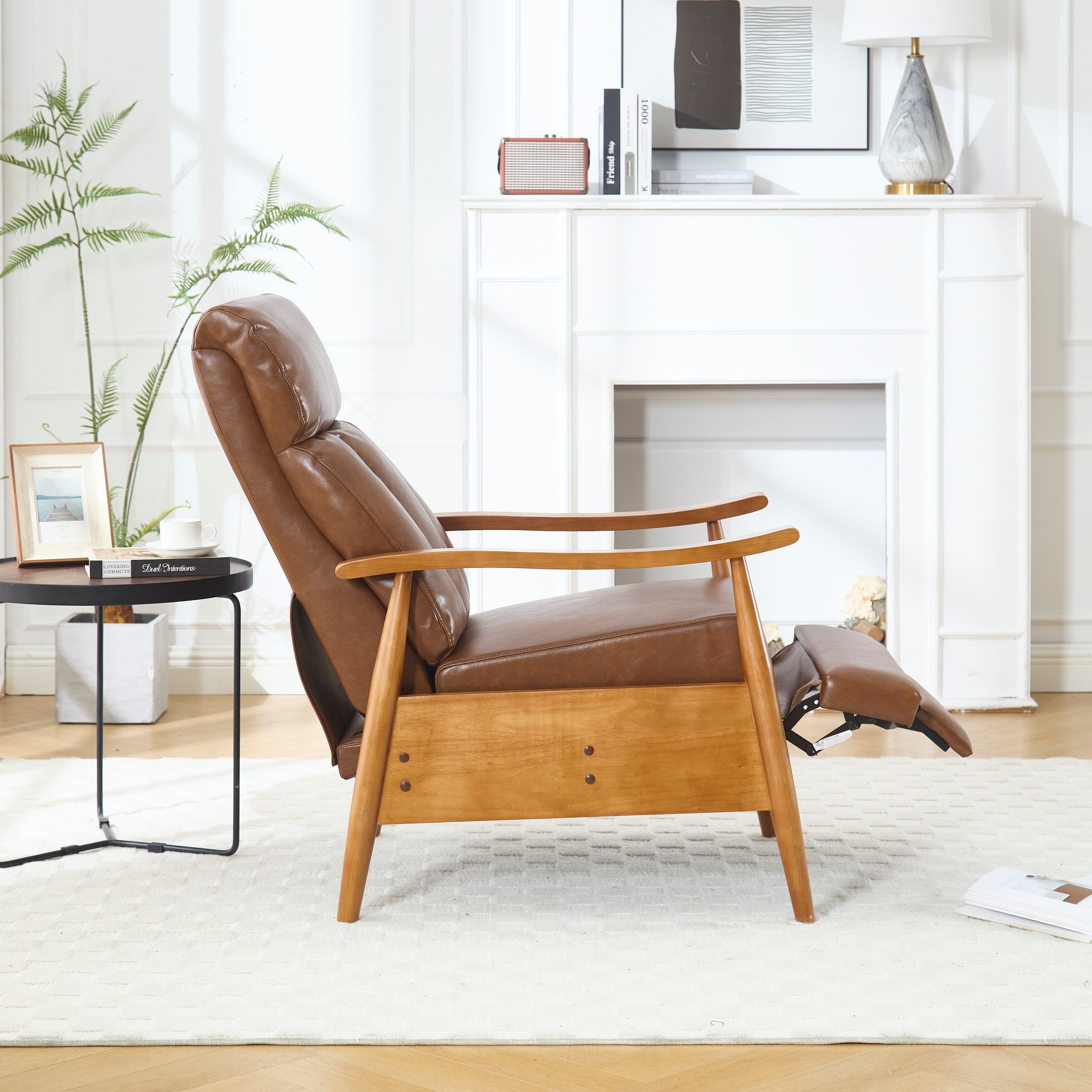 Chaise longue réglable marron clair 26,38