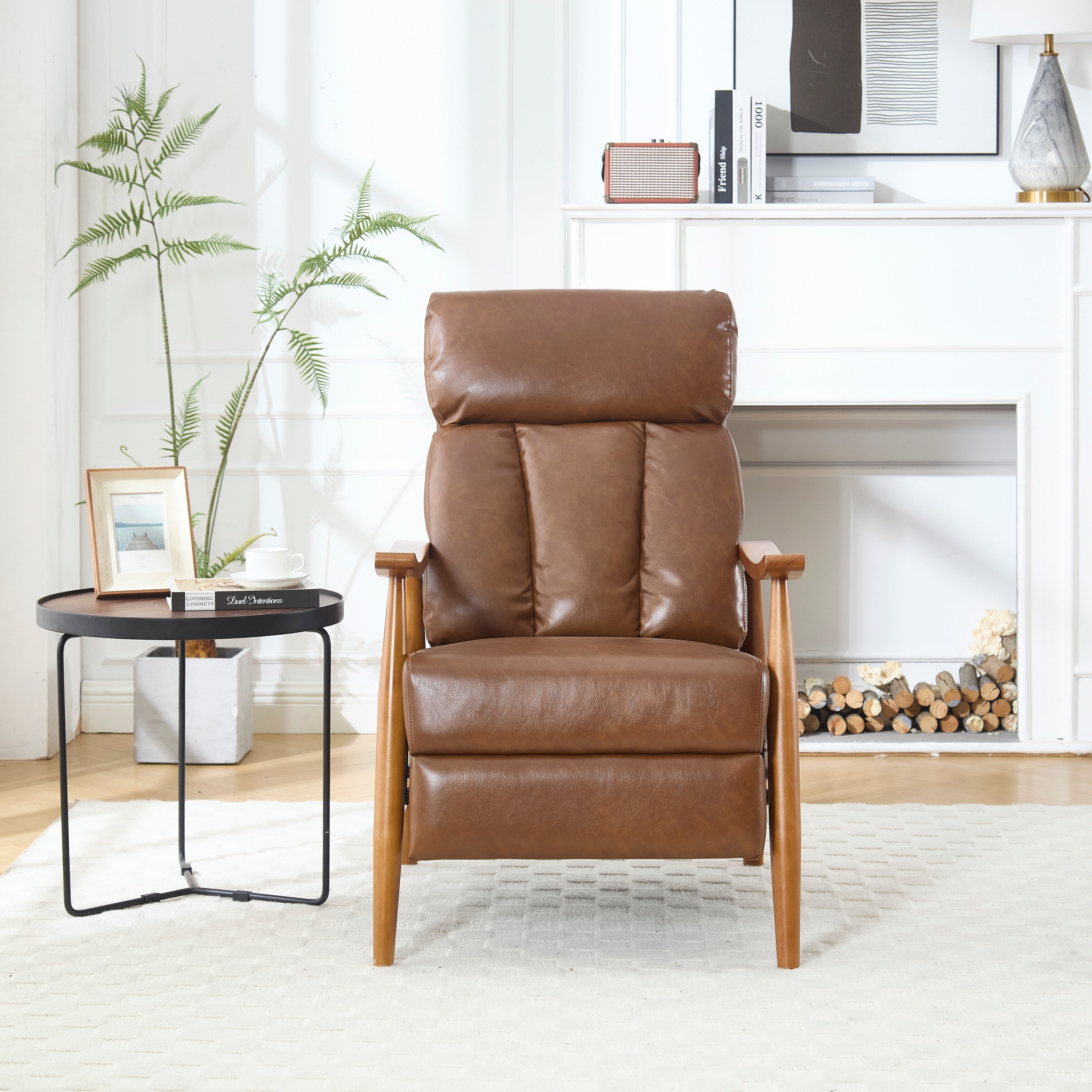 Chaise longue réglable marron clair 26,38