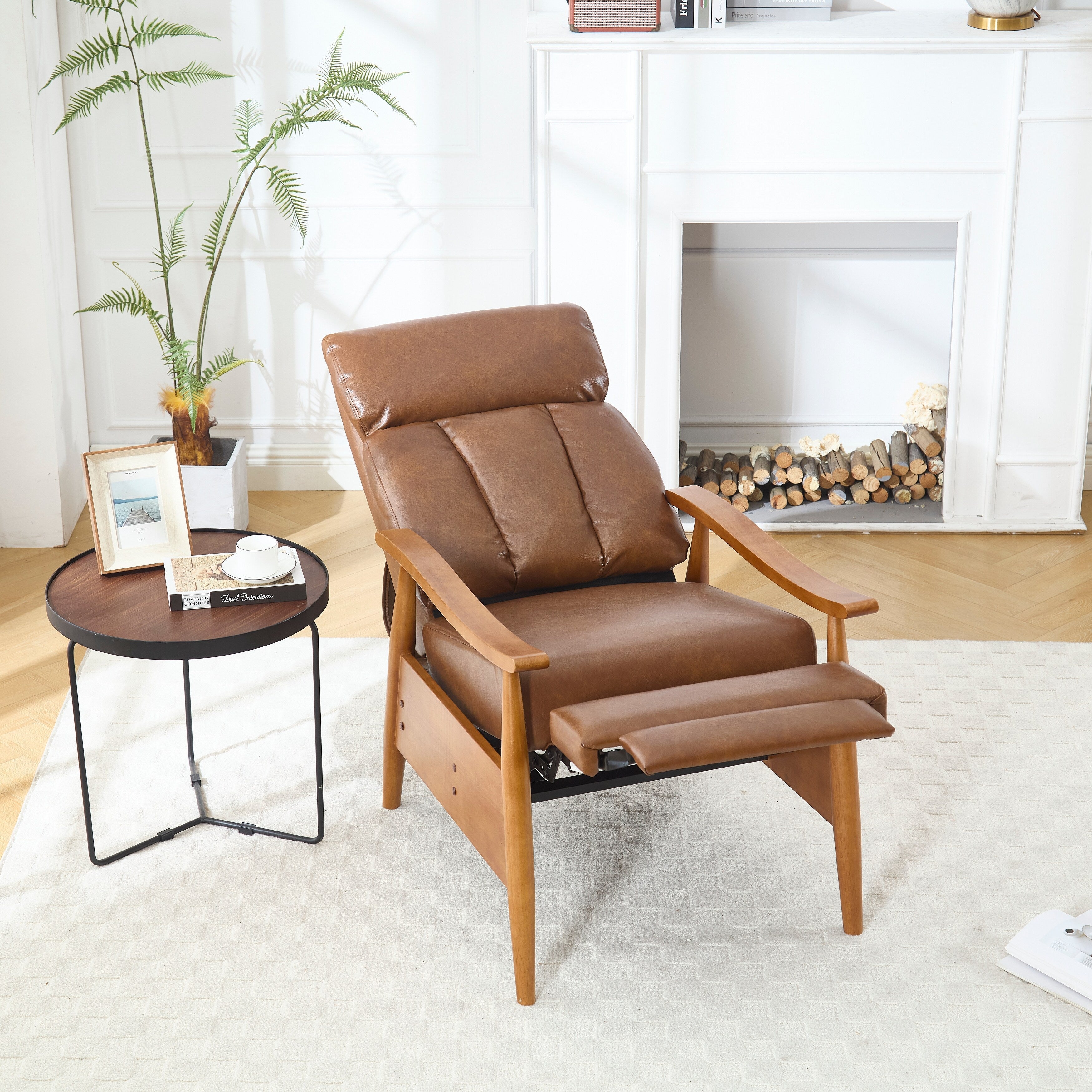 Chaise longue réglable marron clair 26,38