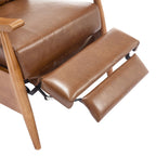 Chaise longue réglable marron clair 26,38