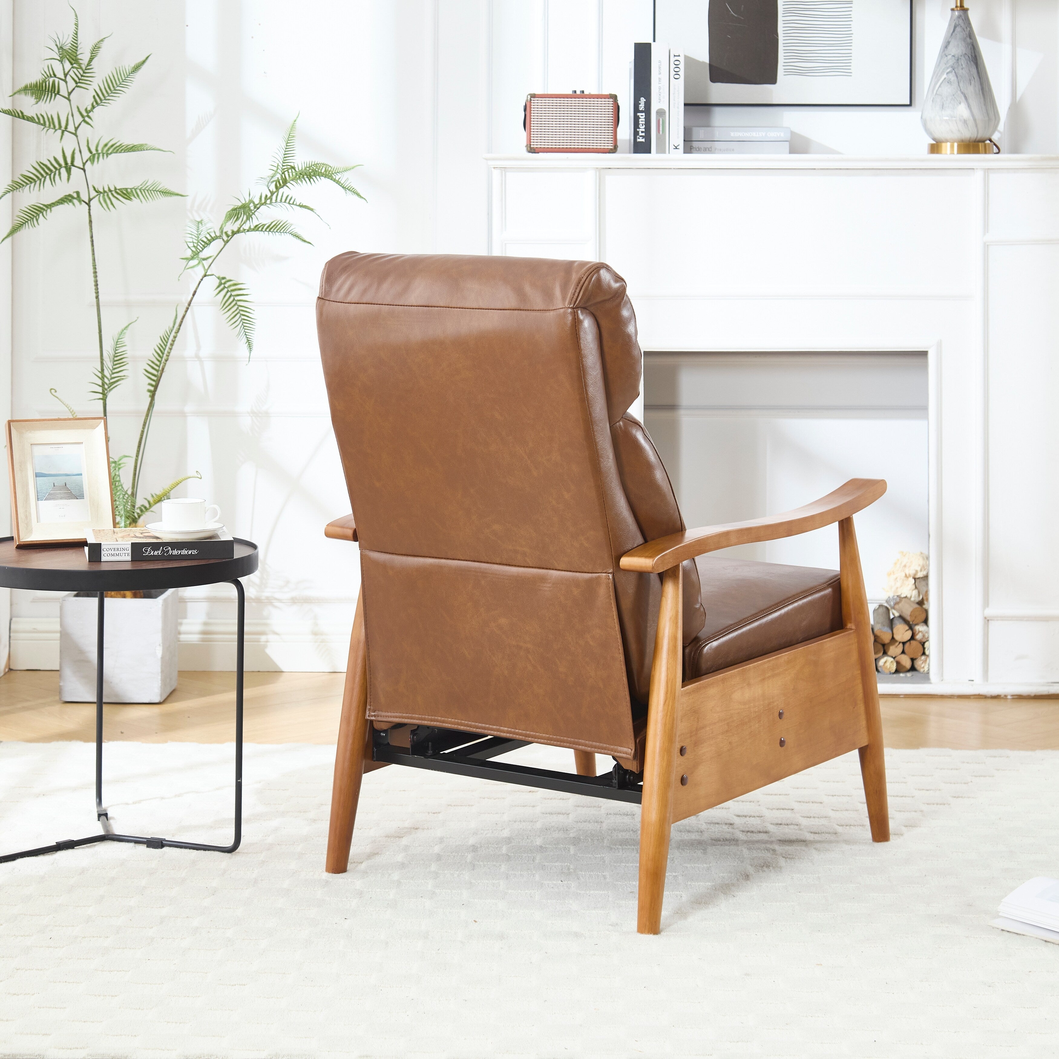 Chaise longue réglable marron clair 26,38