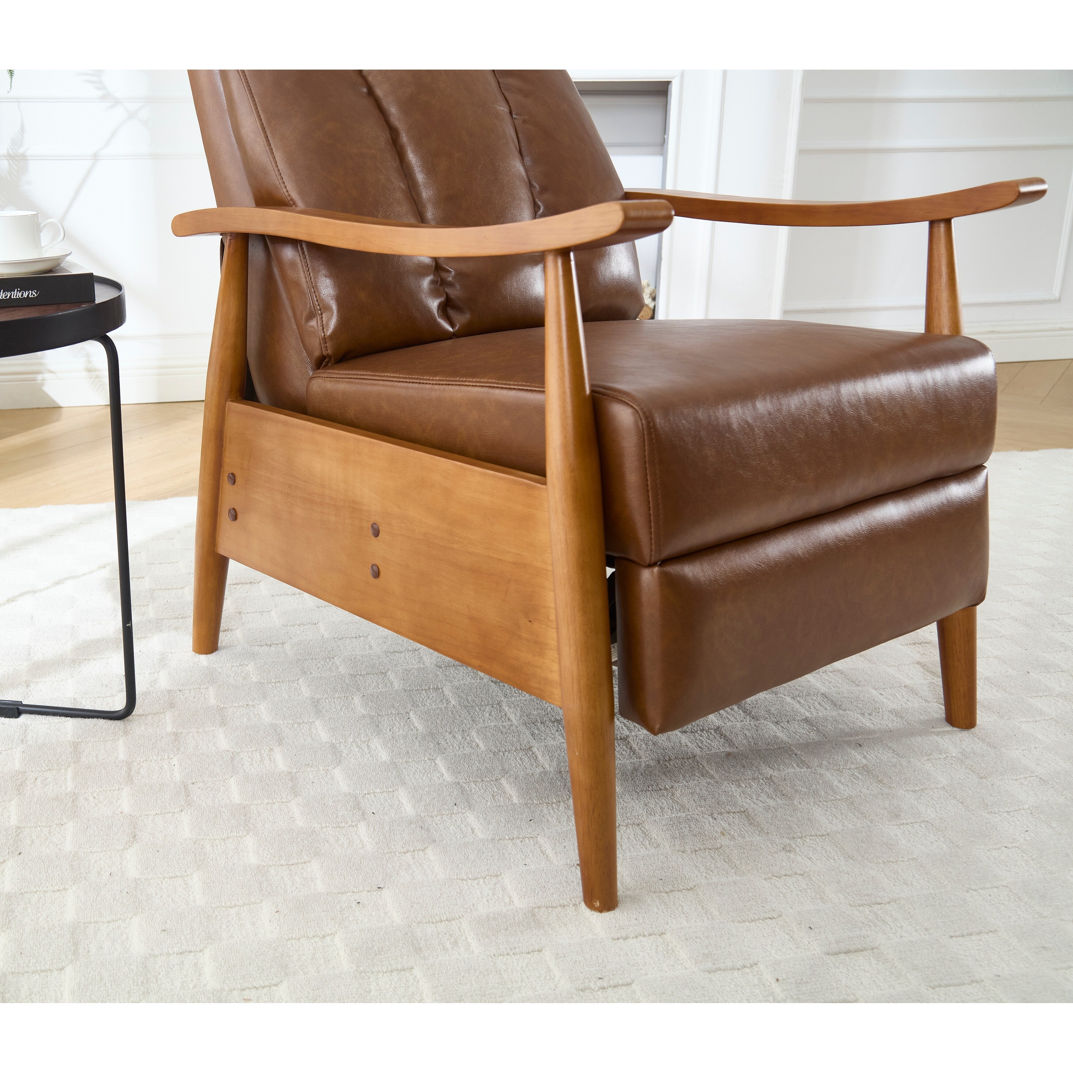 Chaise longue réglable marron clair 26,38