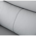 Fauteuil inclinable manuel pivotant à 360° en cuir synthétique gris clair avec protection anti-salissure pour les pieds et tissu résistant aux rayures des chats