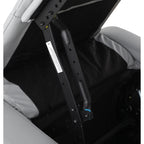 Fauteuil inclinable manuel pivotant à 360° en cuir synthétique gris clair avec protection anti-salissure pour les pieds et tissu résistant aux rayures des chats