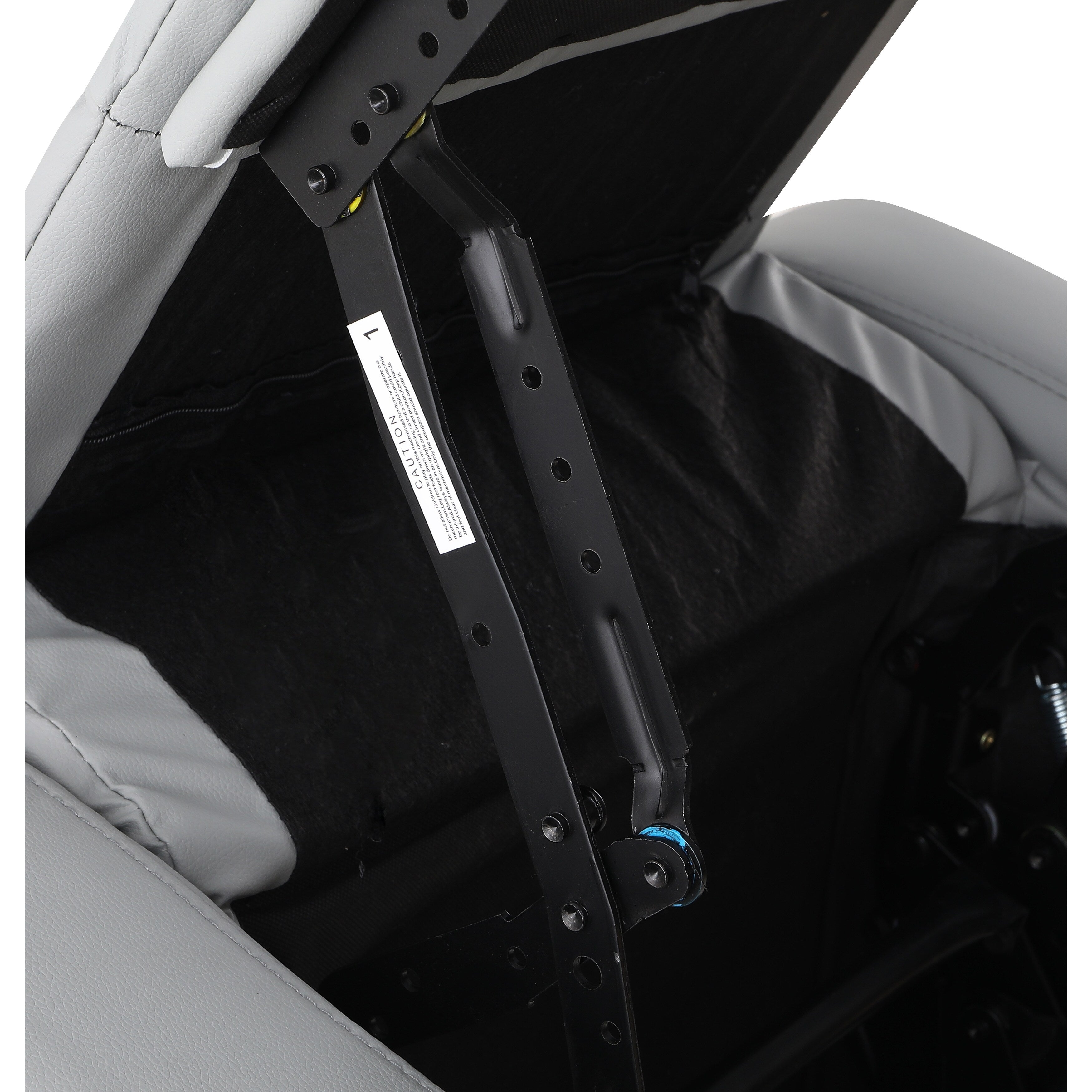 Fauteuil inclinable manuel pivotant à 360° en cuir synthétique gris clair avec protection anti-salissure pour les pieds et tissu résistant aux rayures des chats