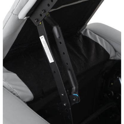 Fauteuil inclinable manuel pivotant à 360° en cuir synthétique gris clair avec protection anti-salissure pour les pieds et tissu résistant aux rayures des chats