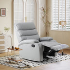 Fauteuil inclinable manuel pivotant à 360° en cuir synthétique gris clair avec protection anti-salissure pour les pieds et tissu résistant aux rayures des chats