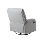 Fauteuil inclinable manuel pivotant à 360° en cuir synthétique gris clair avec protection anti-salissure pour les pieds et tissu résistant aux rayures des chats