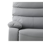 Fauteuil inclinable manuel pivotant à 360° en cuir synthétique gris clair avec protection anti-salissure pour les pieds et tissu résistant aux rayures des chats