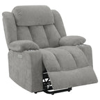 Fauteuil inclinable électrique Limi, gris clair, port USB, porte-gobelets