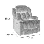 Fauteuil inclinable électrique Limi, gris clair, port USB, porte-gobelets