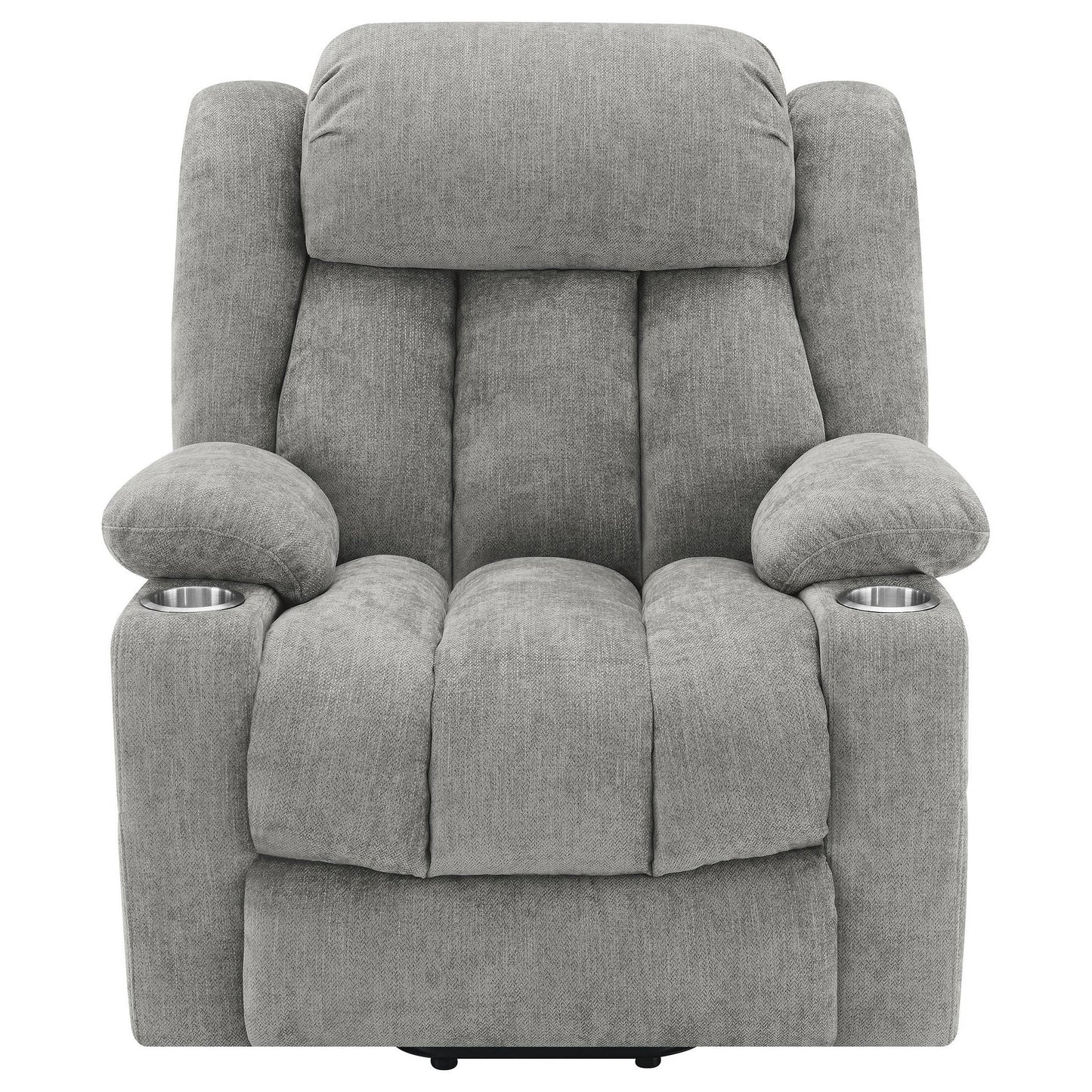 Fauteuil inclinable électrique Limi, gris clair, port USB, porte-gobelets