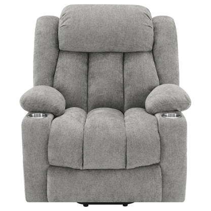 Fauteuil inclinable électrique Limi, gris clair, port USB, porte-gobelets