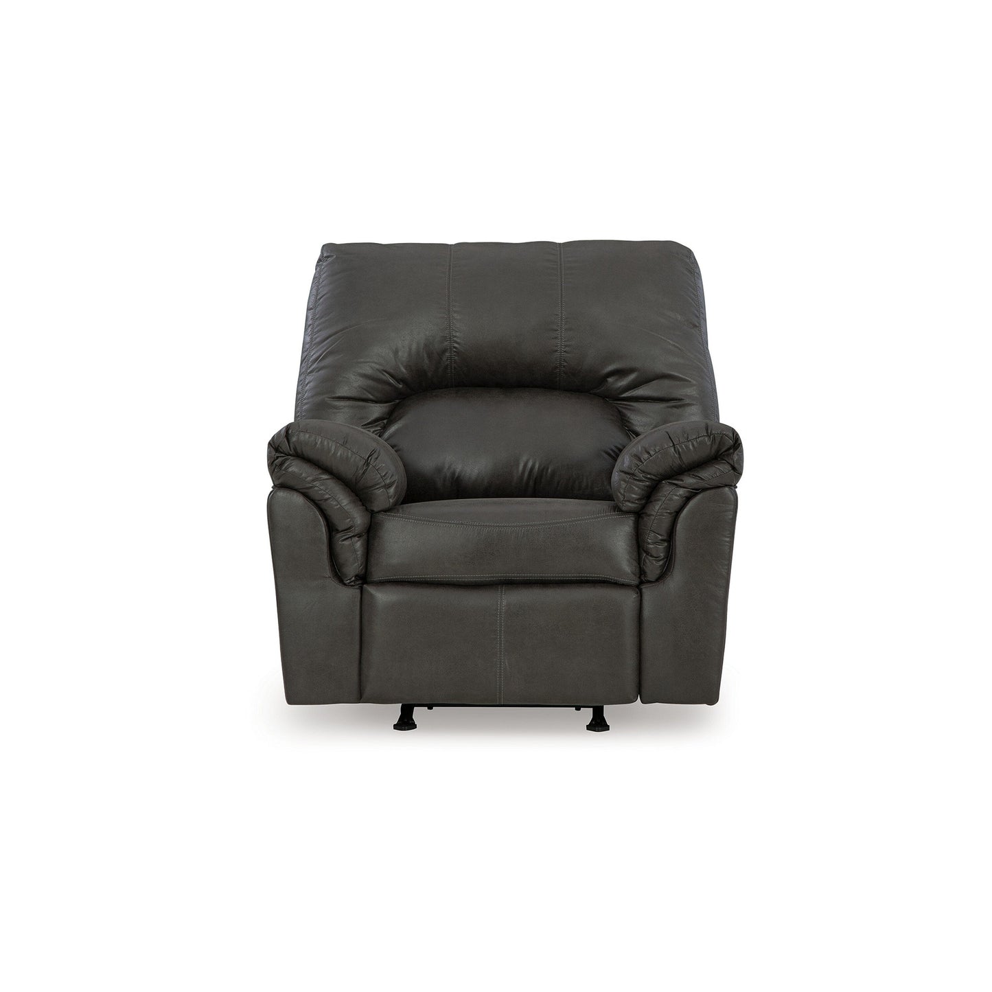 Fauteuil inclinable manuel Limu Accent, similicuir gris classique et moelleux