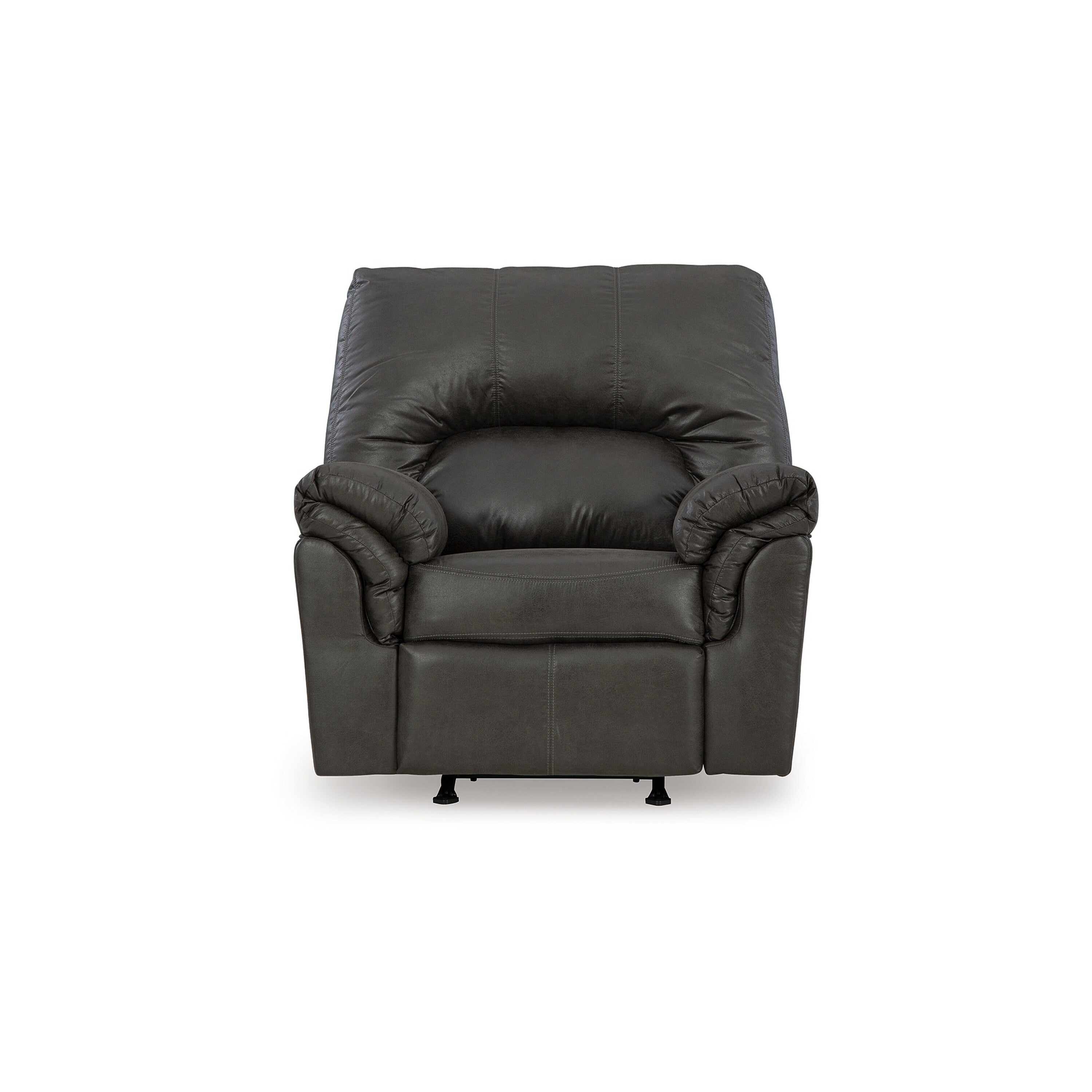 Fauteuil inclinable manuel Limu Accent, similicuir gris classique et moelleux