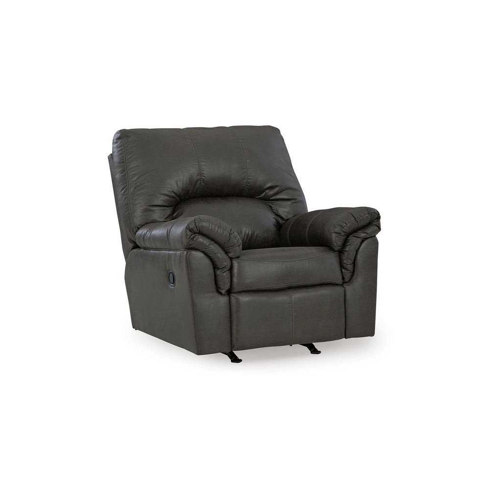 Fauteuil inclinable manuel Limu Accent, similicuir gris classique et moelleux