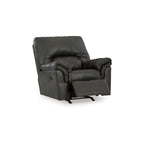 Fauteuil inclinable manuel Limu Accent, similicuir gris classique et moelleux