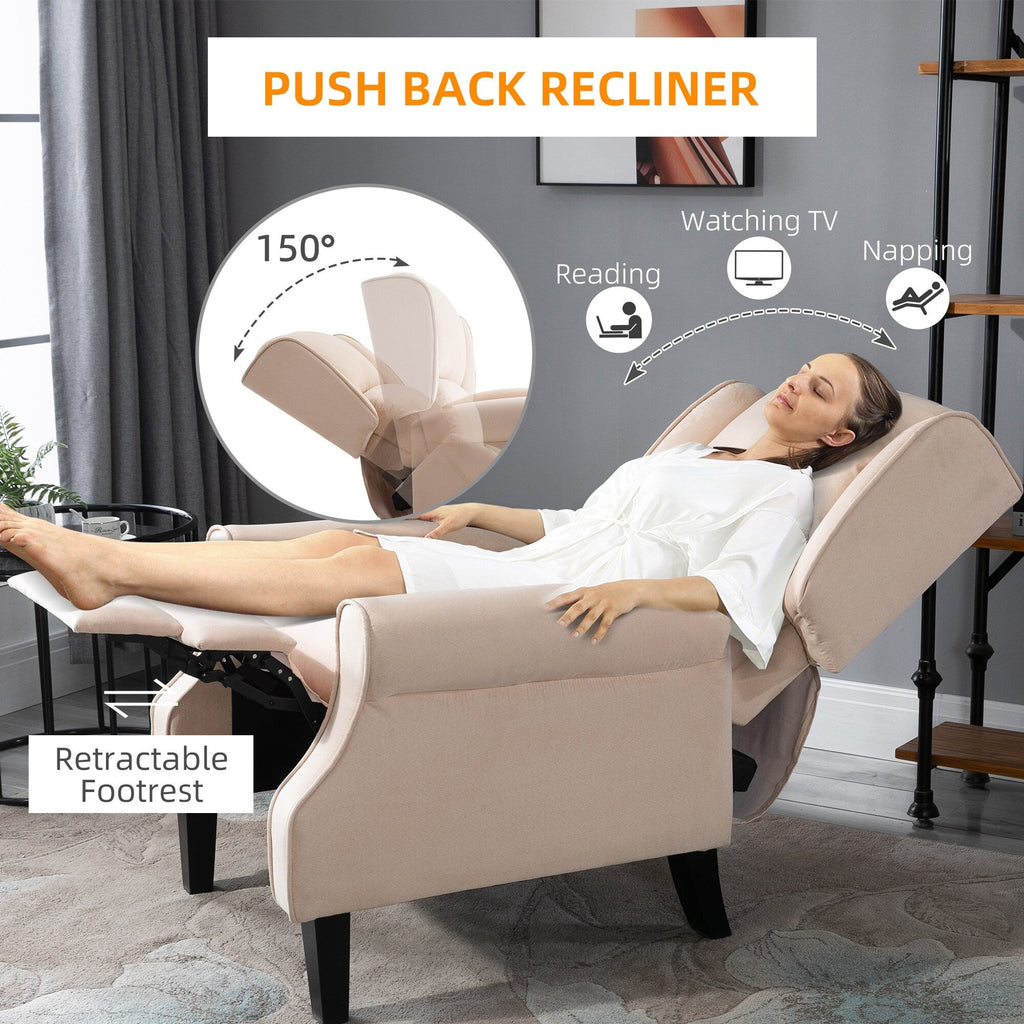 Canapé inclinable massant en lin avec fonction chauffante, télécommande et inclinaison manuelle