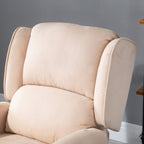 Canapé inclinable massant en lin avec fonction chauffante, télécommande et inclinaison manuelle