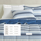 Parure de couette réversible toutes saisons en duvet synthétique Linery &amp; Co.