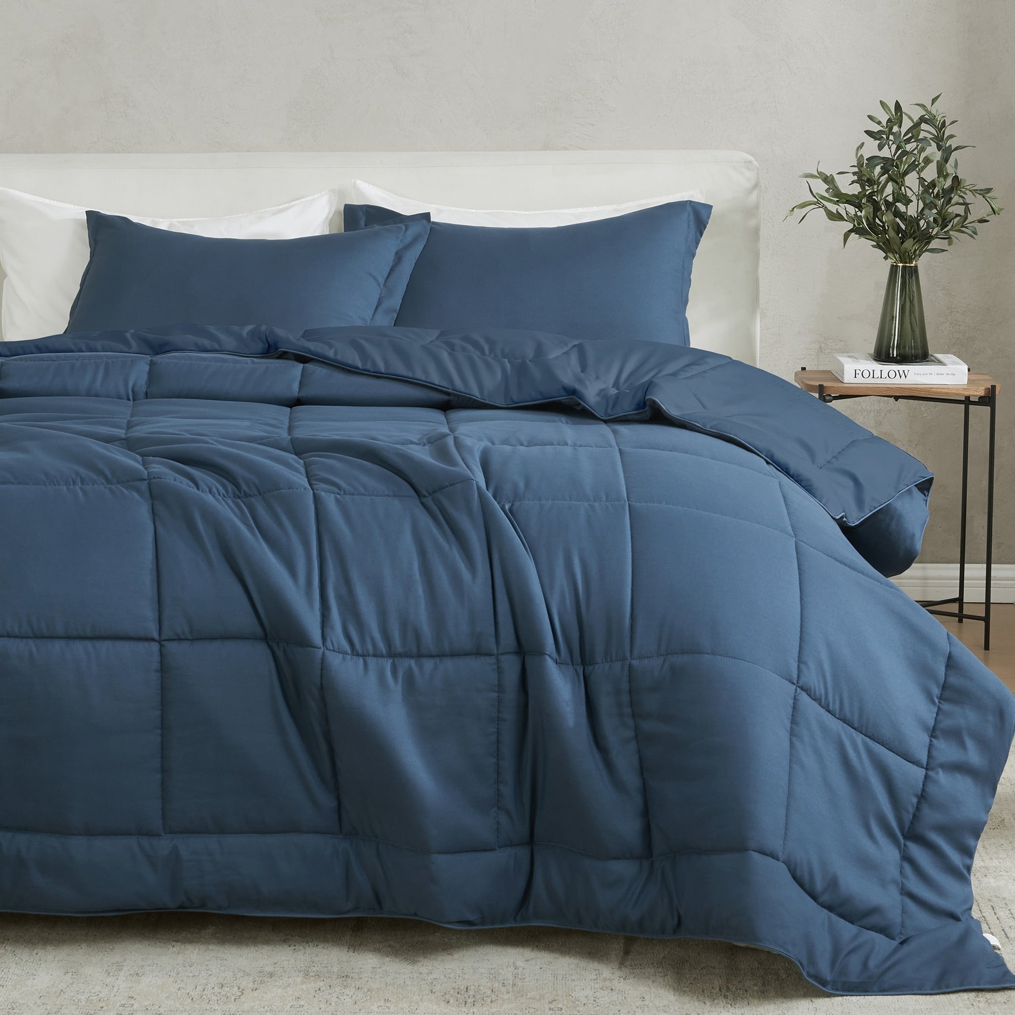Parure de couette réversible toutes saisons en duvet synthétique Linery &amp; Co.