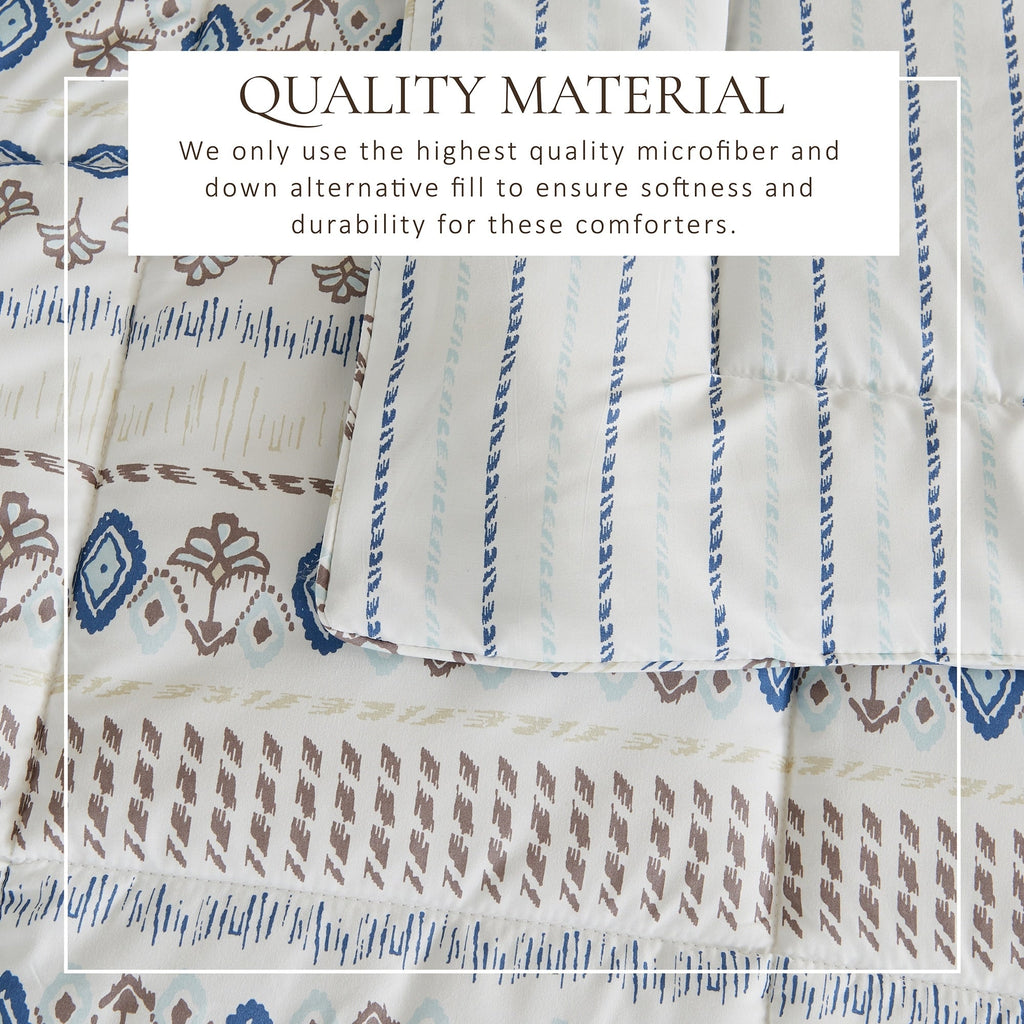 Parure de couette réversible toutes saisons en duvet synthétique Linery &amp; Co.
