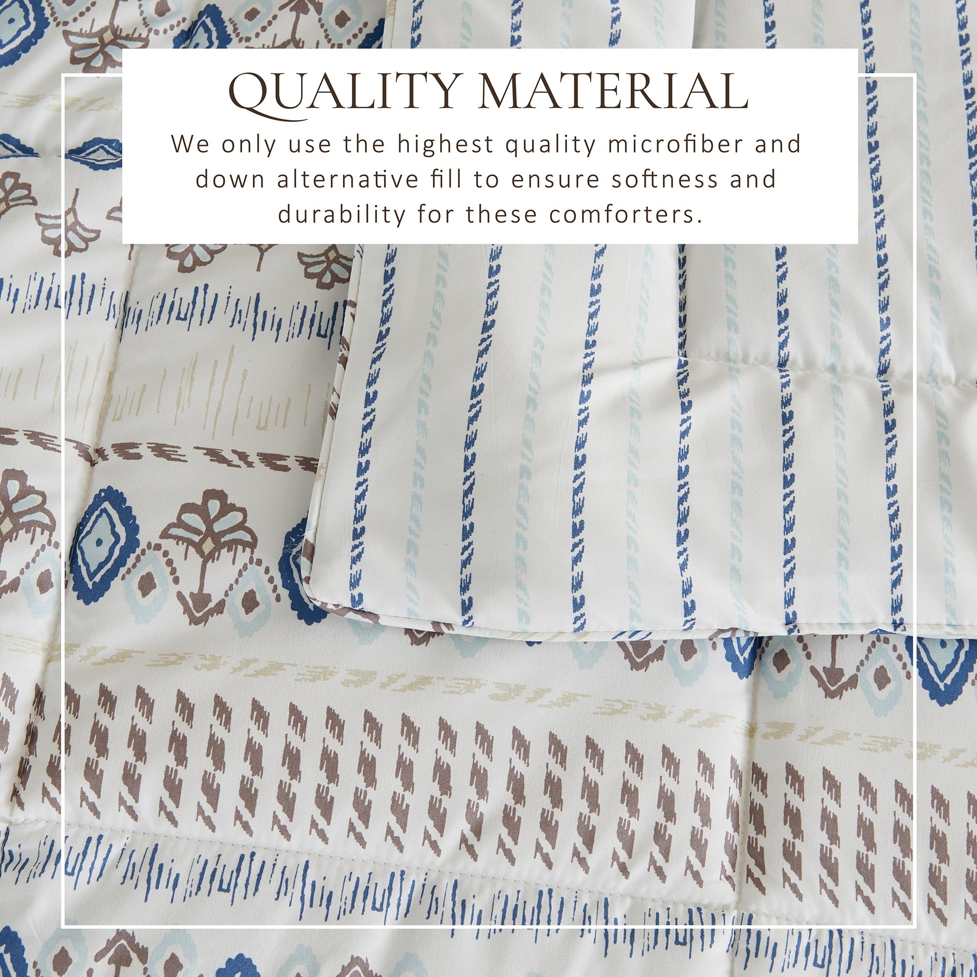 Parure de couette réversible toutes saisons en duvet synthétique Linery &amp; Co.