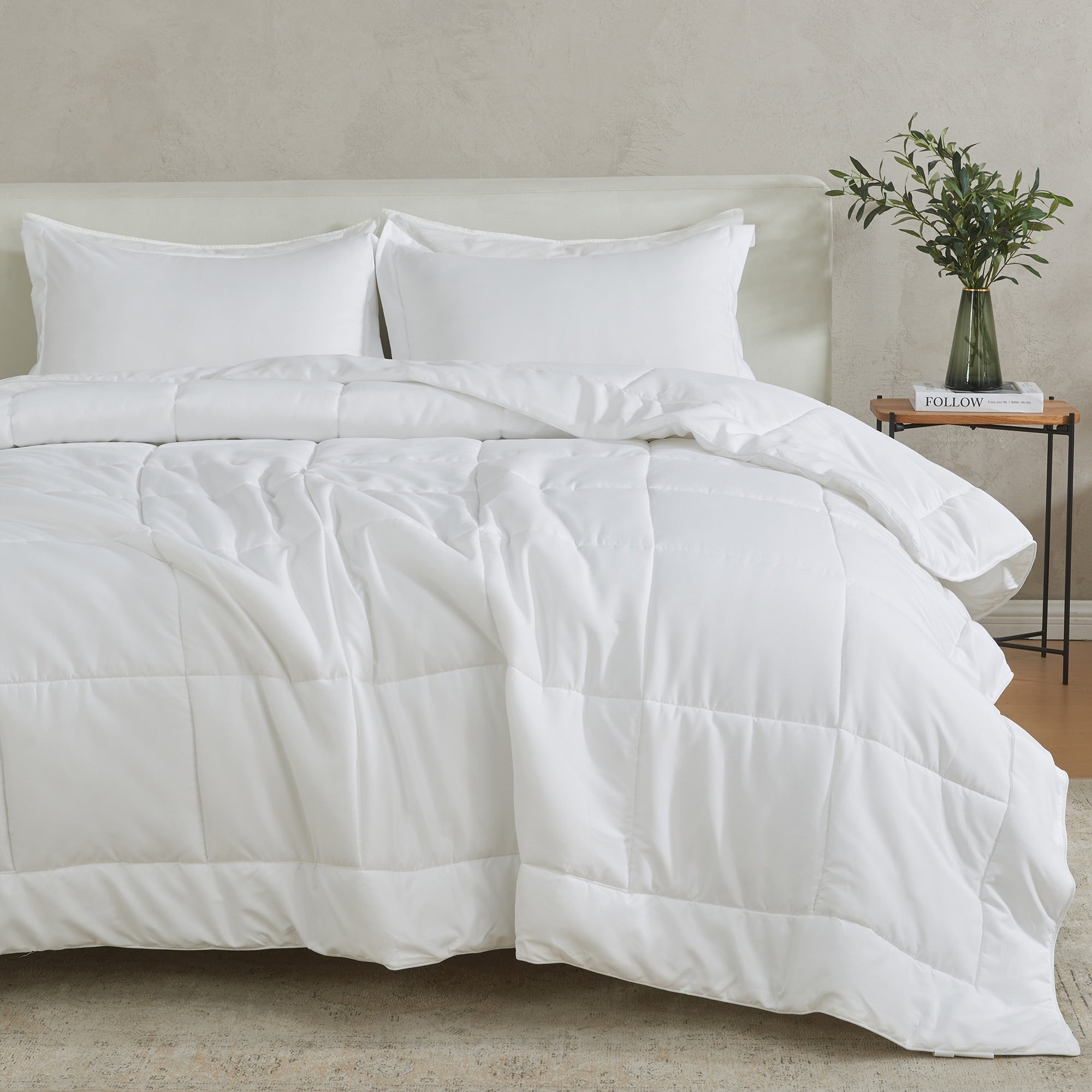 Parure de couette réversible toutes saisons en duvet synthétique Linery &amp; Co.
