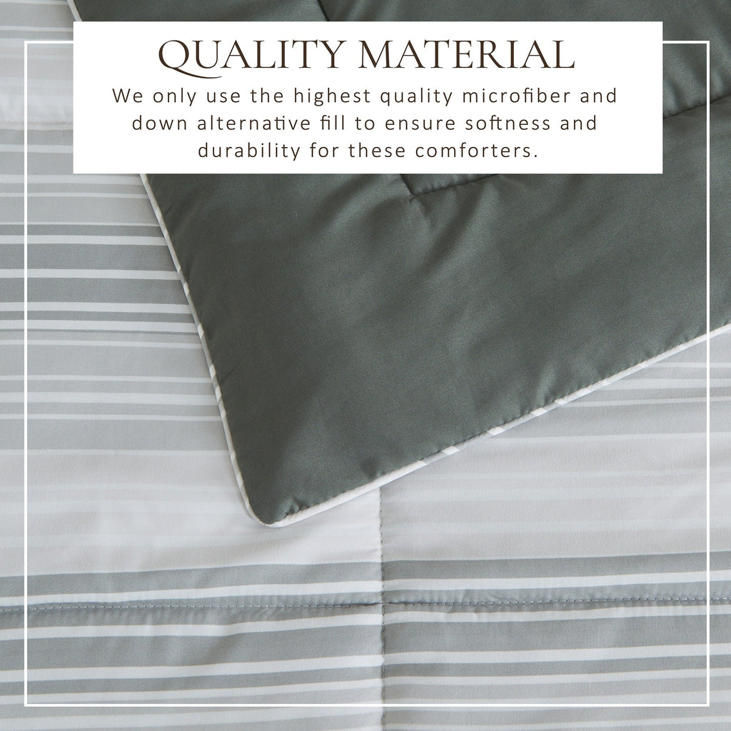 Parure de couette réversible toutes saisons en duvet synthétique Linery &amp; Co.