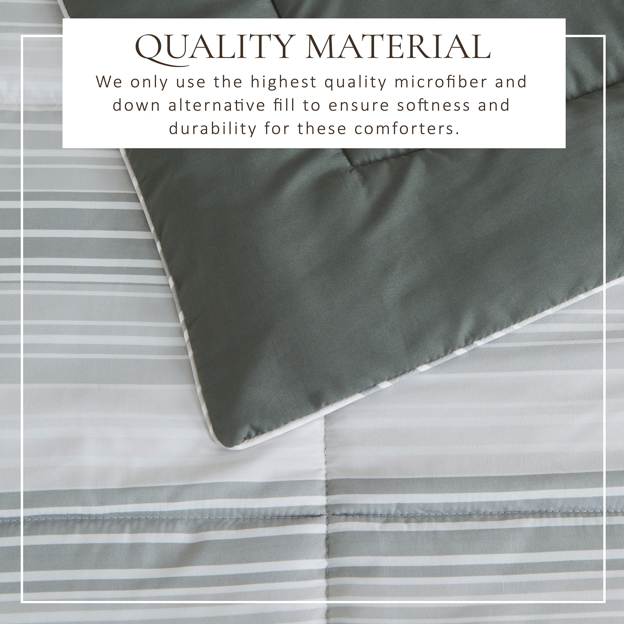 Parure de couette réversible toutes saisons en duvet synthétique Linery &amp; Co.